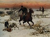 The Hunters by Alfred von Kowalski Wierusz